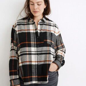 Madewell Oversized Ex-Boyfriend Shirt S Plaid